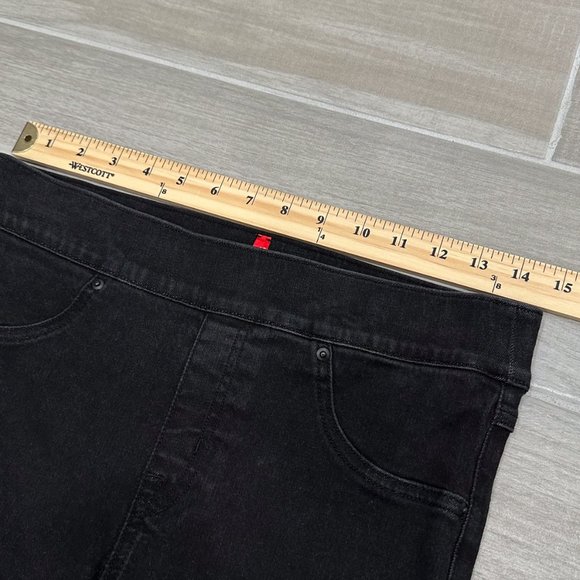 Spanx High Rise Distressed Ankle Skinny Jeans in Vintage Black Denim Size M - Picture 9 of 16